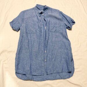 Christian Siriano New York full Linen blue women top SZL INDIA MADE CHEST42in